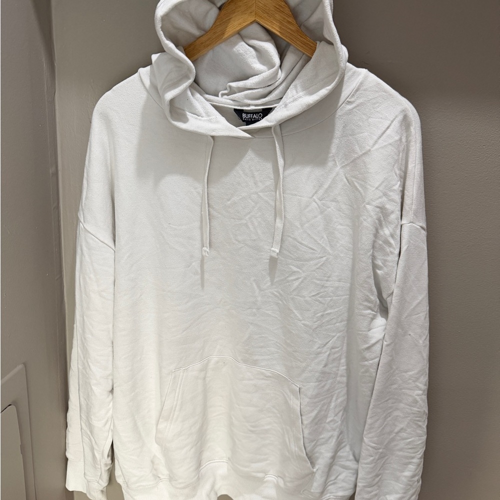 Buffalo David Bitton White Men's Pullover Hoodie